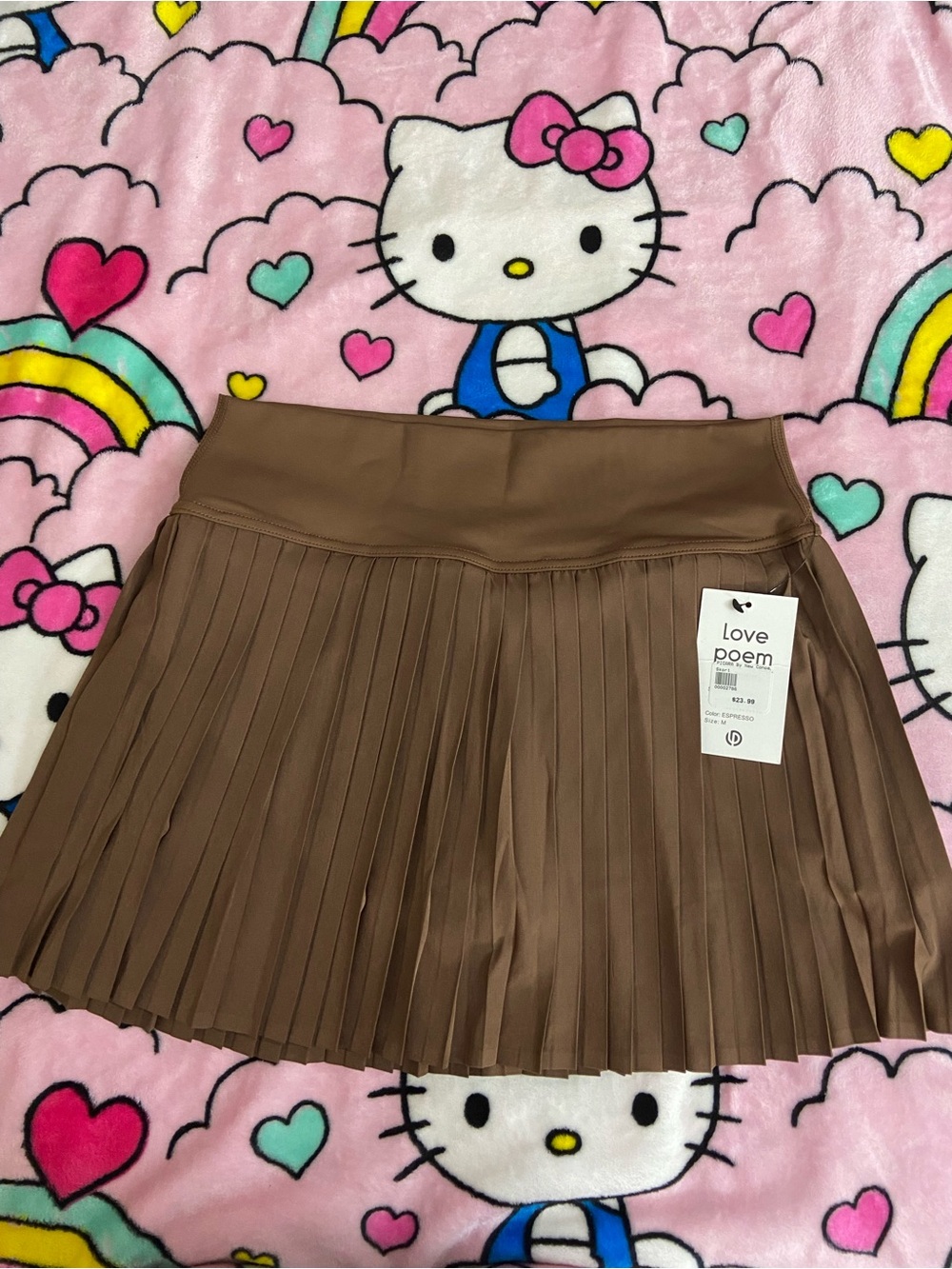 Love Poem Women's Brown Pleated Pencil Skirt